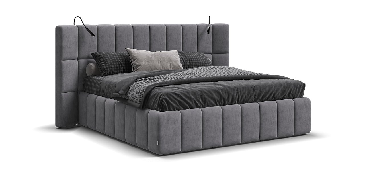 Кровать BOSS.XO 180*200 Велюр Роял агат