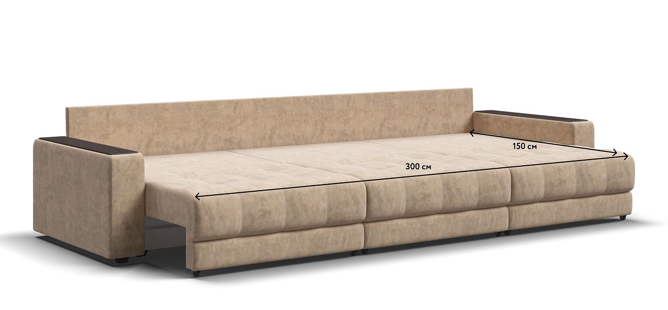 Диван BOSS GRAND Велюр Роял шампань