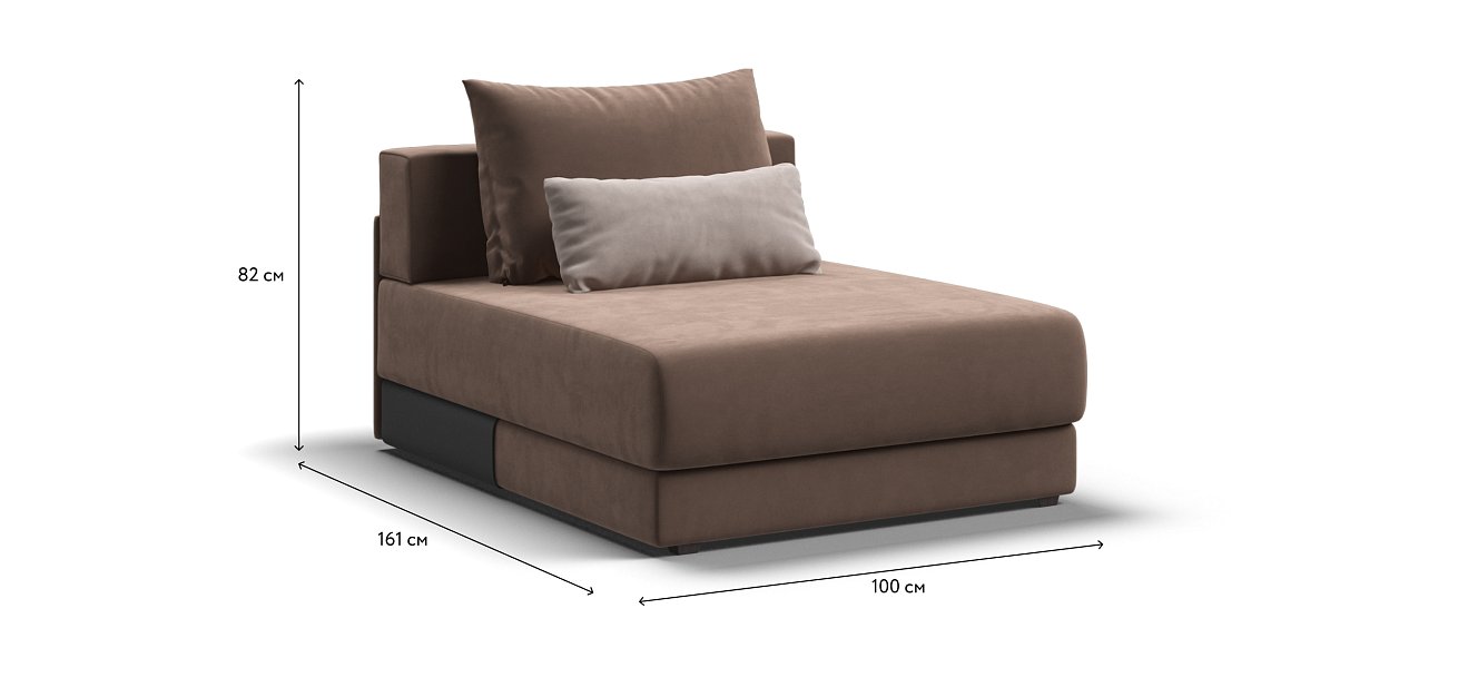 Оттоманка РИЧМОНД MODOOL Велюр Monolit мокко