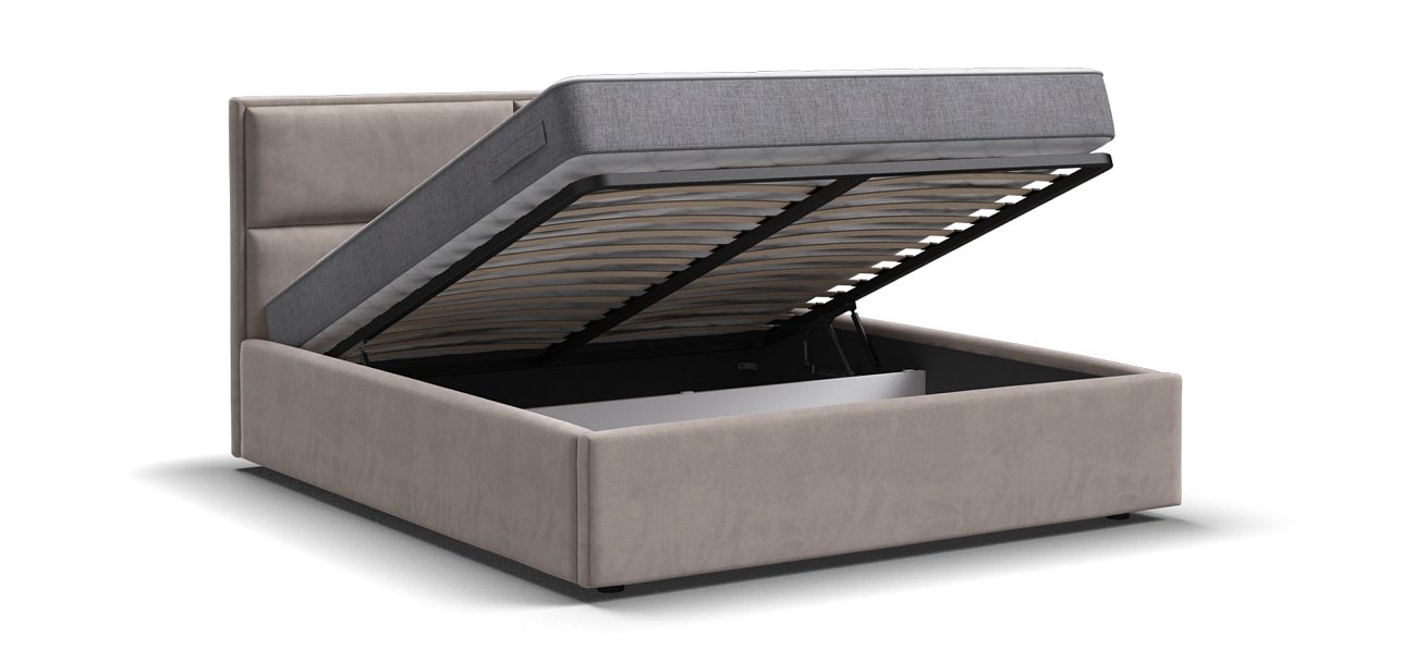 Кровать MILA 160 велюр Monolit латте