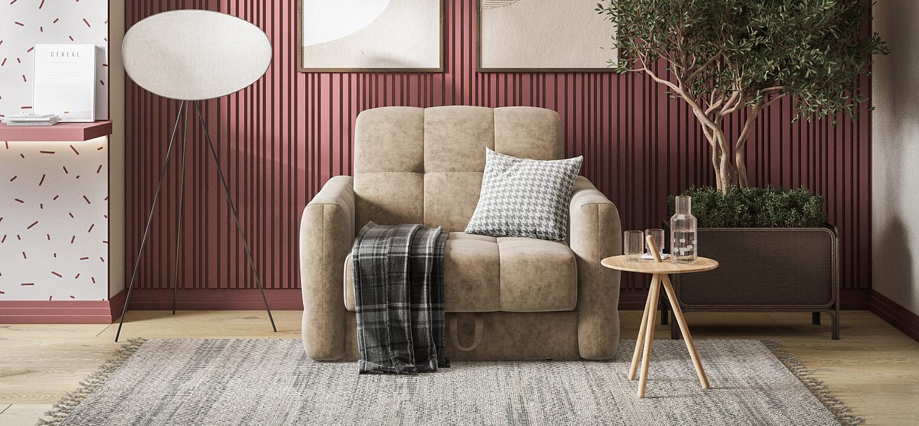 Кресло-кровать BOSS Sleep Велюр Роял тауп