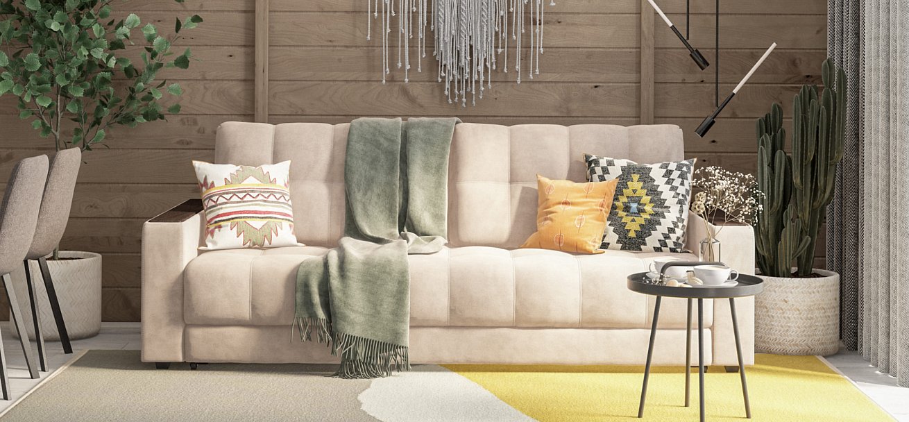 Диван BOSS 2.0 велюр Monolit латте