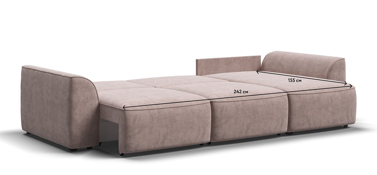 Угловой диван KING SE Велюр Royal пион NEW