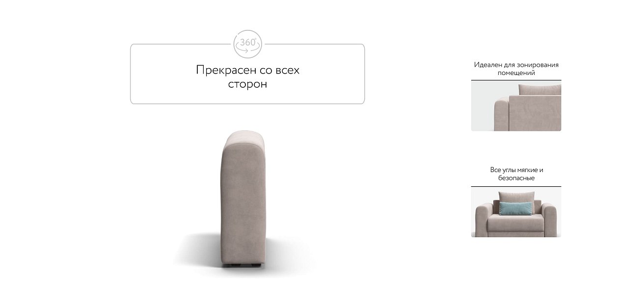 Подлокотники 2 шт. РИЧМОНД MODOOL Велюр Monolit латте