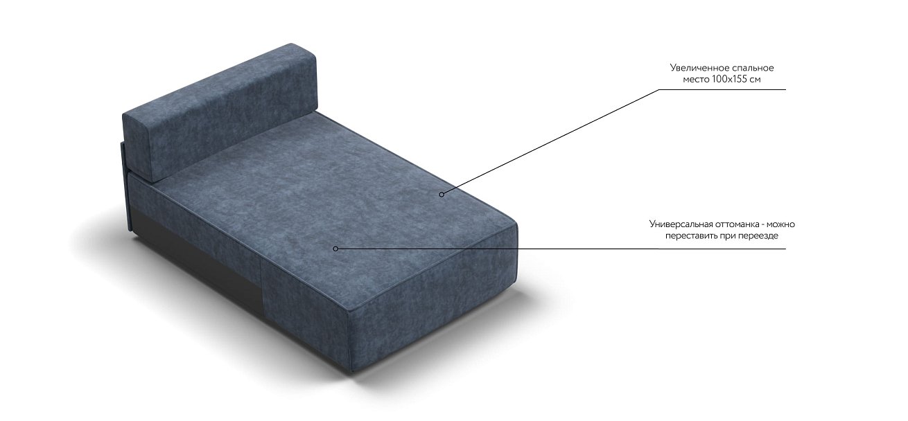 Оттоманка BOSS SOFT MODOOL Велюр Royal топаз NEW