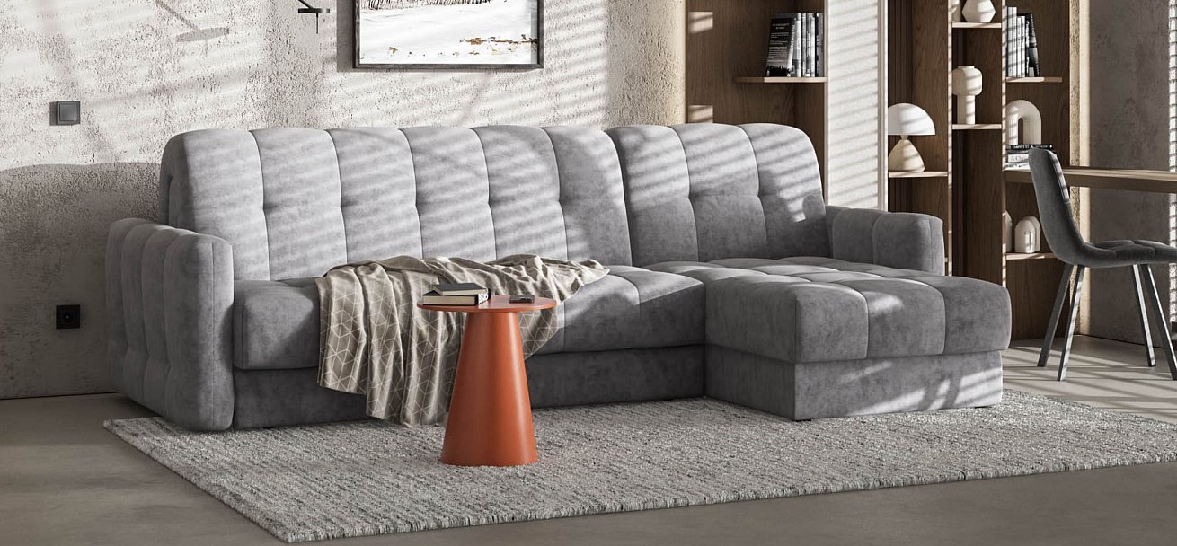 Угловой диван BOSS Sleep 160 Велюр Роял агат