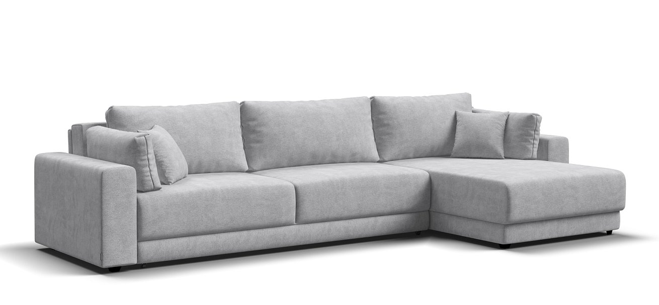 Угловой диван Босс Прайм Макс Шенилл CLOUD грей