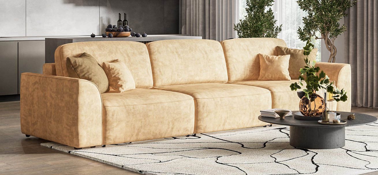 Диван KING MAX SE Велюр Роял шампань