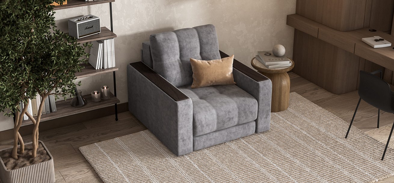 Кресло-кровать BOSS 2.0 Велюр Роял агат