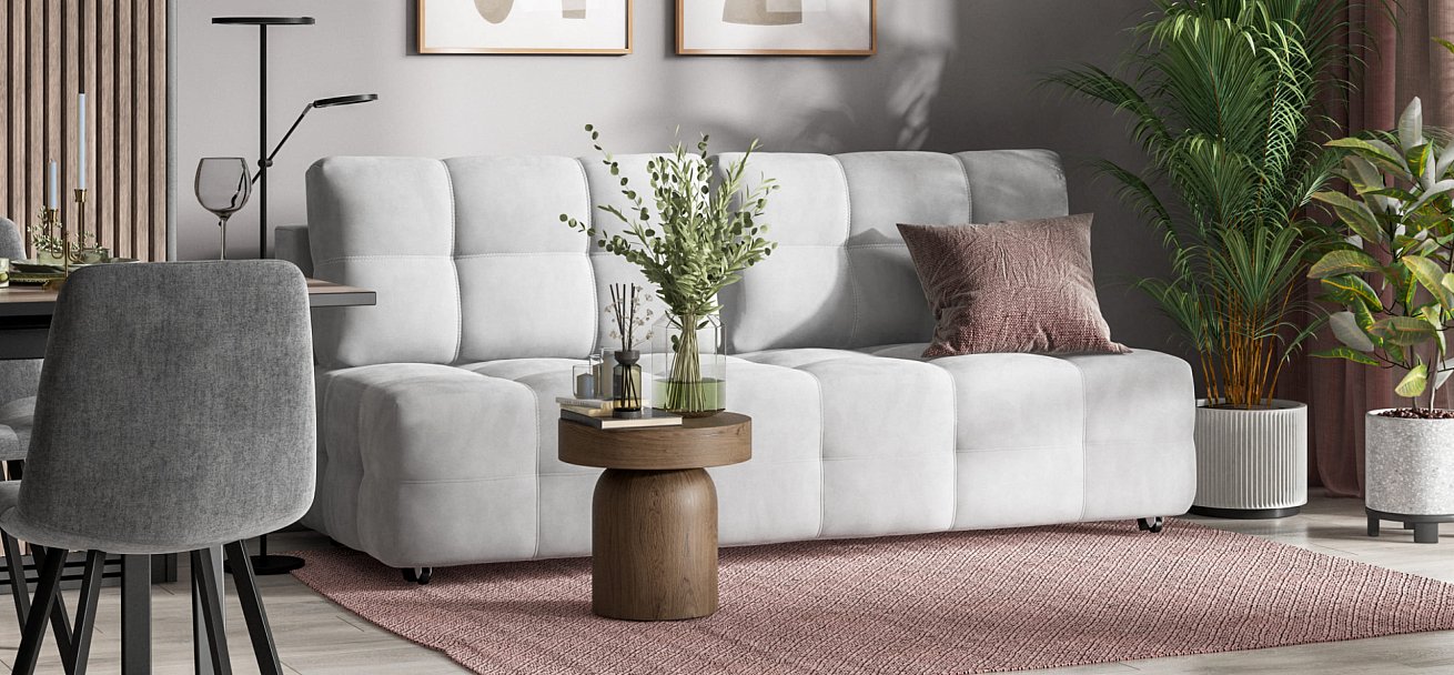 Диван Dandy MINI SE велюр Monolit сталь