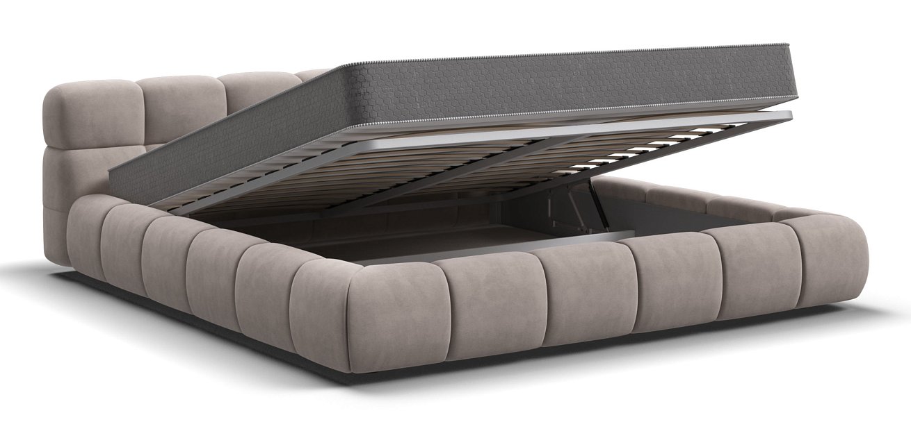 Кровать Босс Дрим 180*200 Про велюр Monolit латте