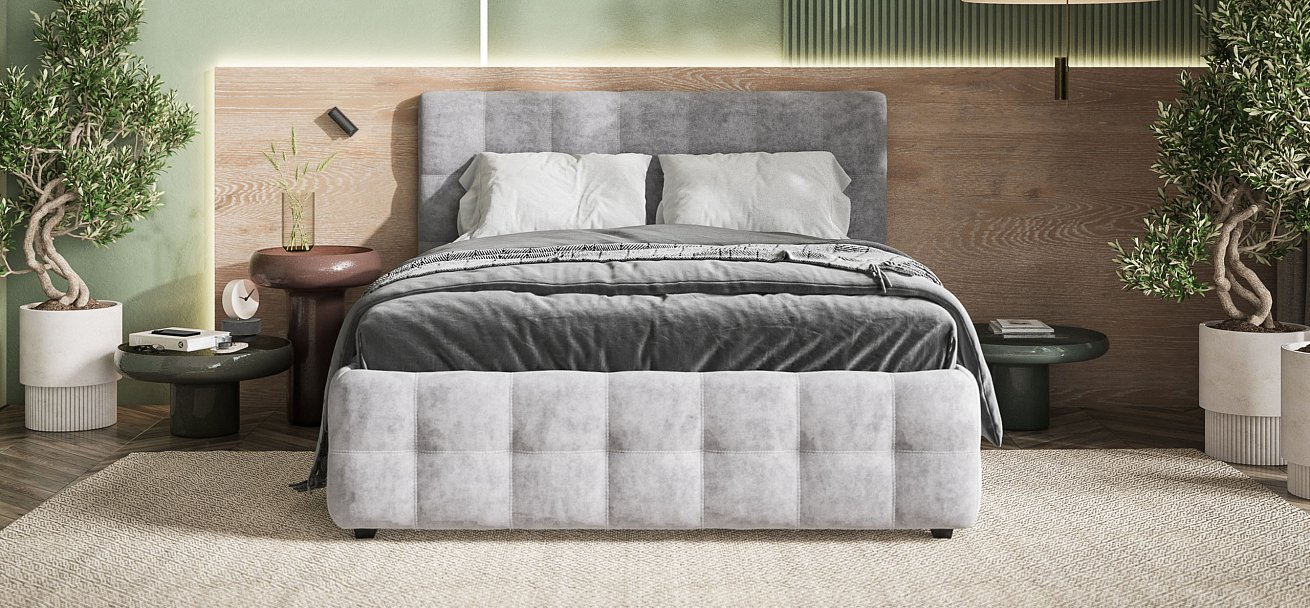 Кровать Босс 160*200 Про Велюр Роял агат