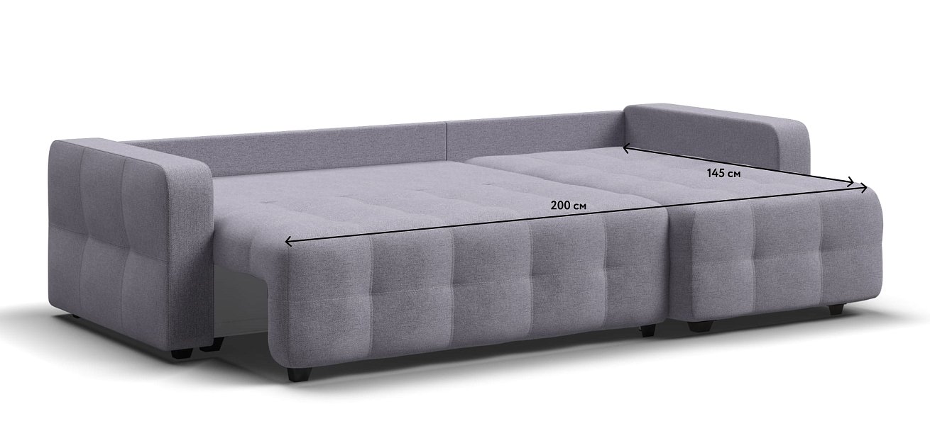 Угловой диван DANDY Euro SE Рогожка Malmo платина