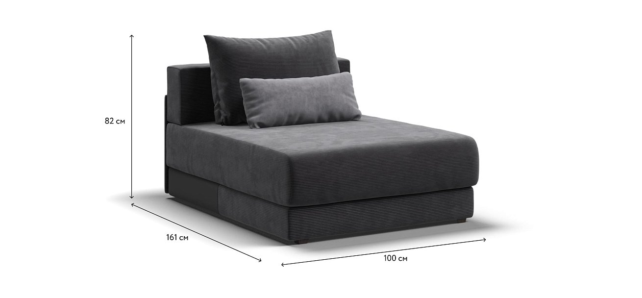 Оттоманка РИЧМОНД MODOOL Вельвет CORD графит