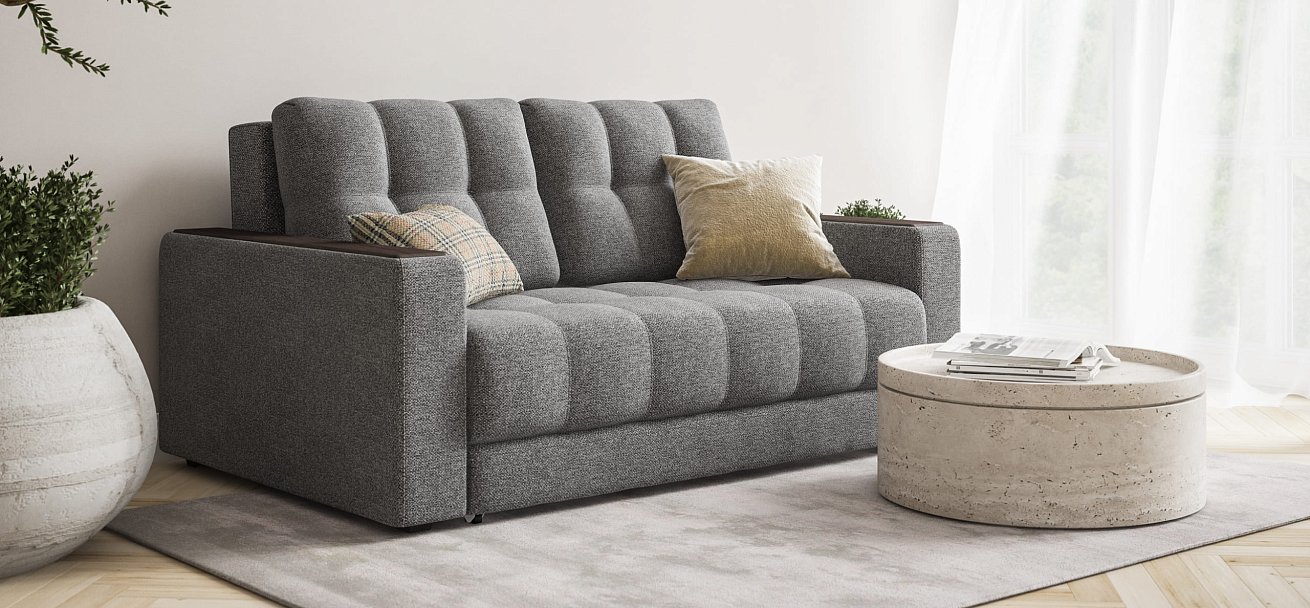 Диван BOSS Compact рогожка Malmo серый