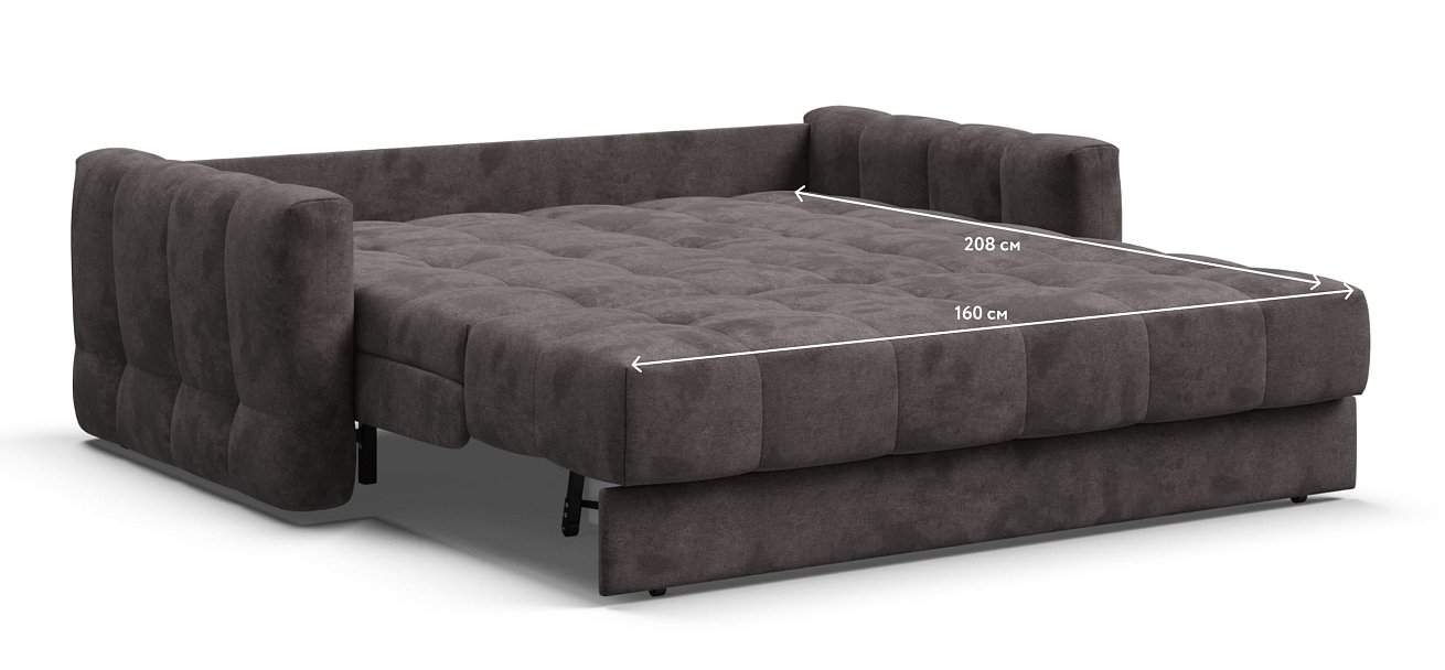 Диван BOSS Sleep 160 велюр Alkantara серый