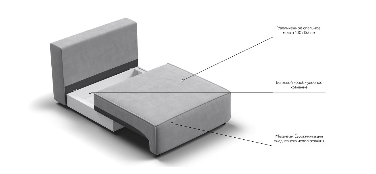 База сп.м BOSS SOFT MODOOL велюр monolit сталь