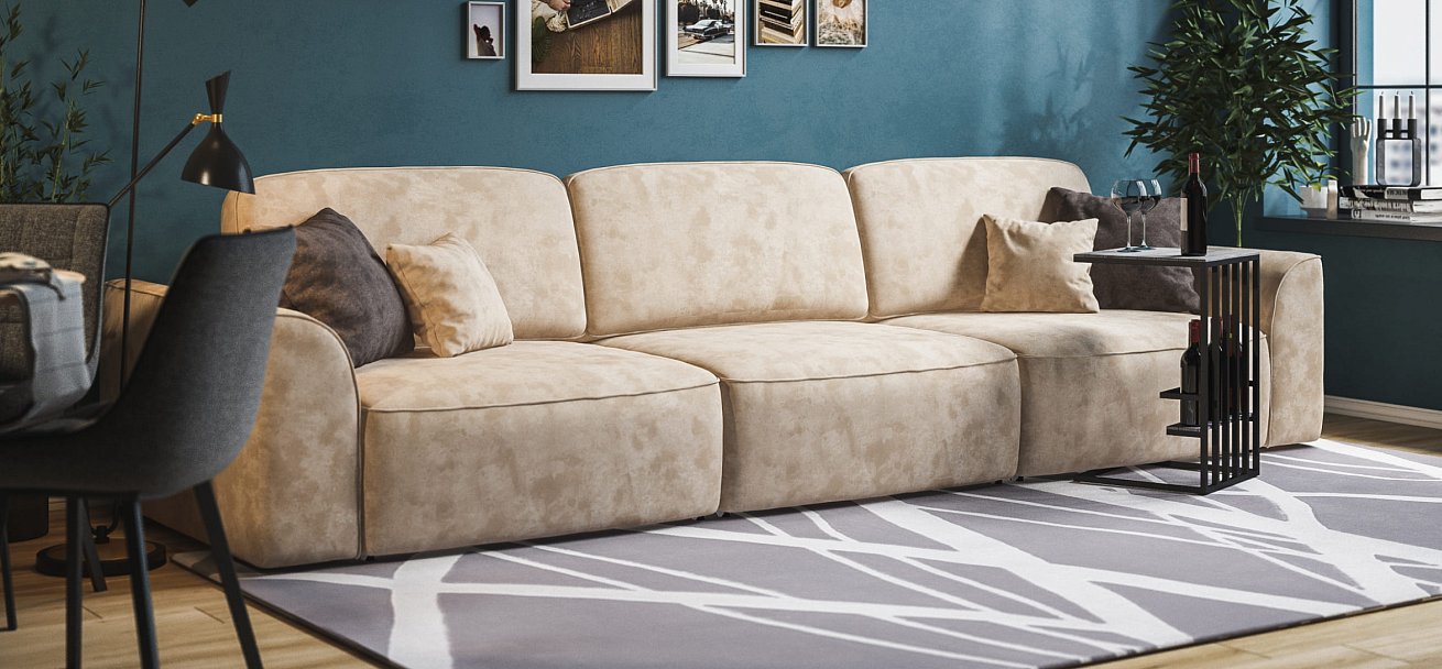 Диван KING MAX SE велюр Alkantara пепел