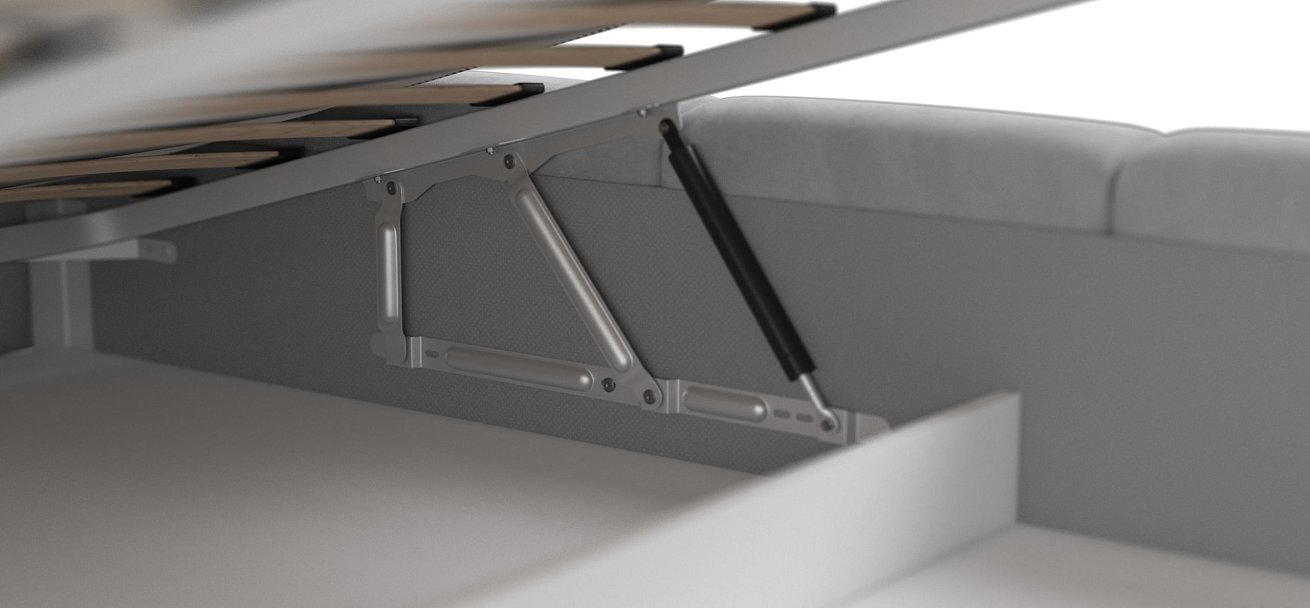 Кровать Босс Дрим 160*200 Про велюр Monolit сталь