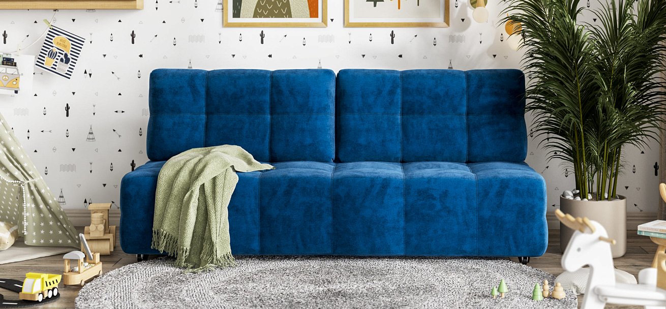 Диван Dandy MINI SE велюр Monolit синий