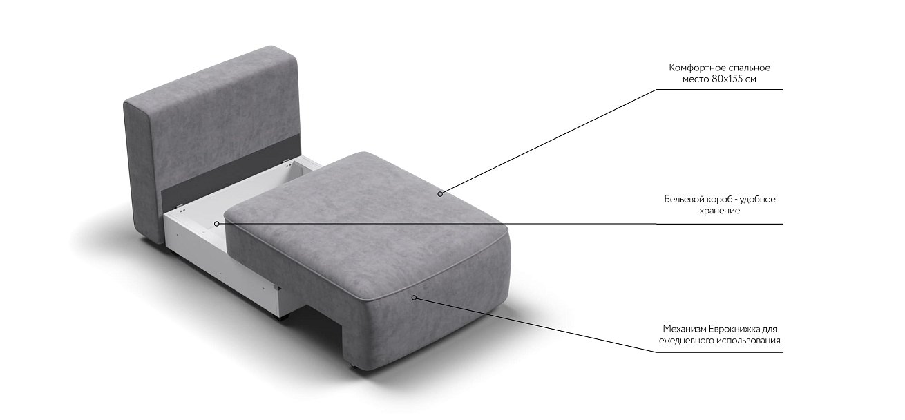 KING MODOOL база сп. место Велюр Роял агат