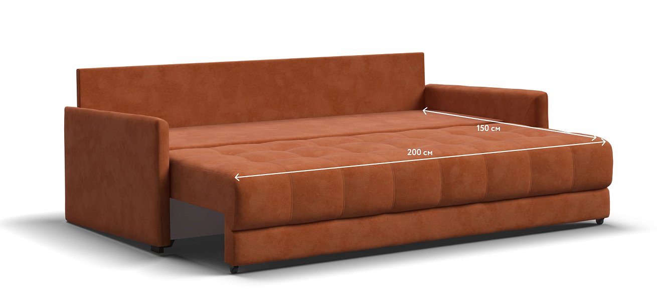 Диван BOSS 2.0 LOFT велюр Alkantara оранж