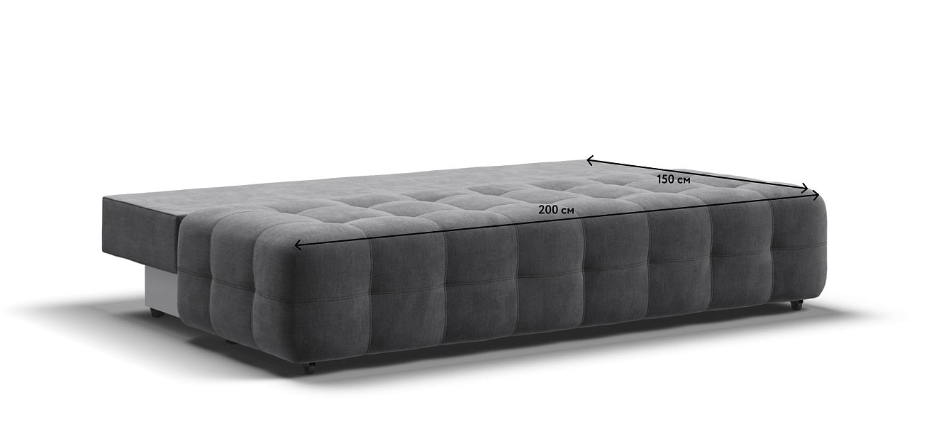 Диван BOSS 2.0 MINI велюр Monolit серый