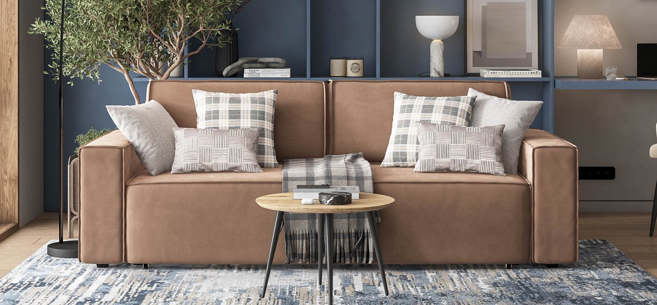 Диван Норд Велюр Monolit мокко