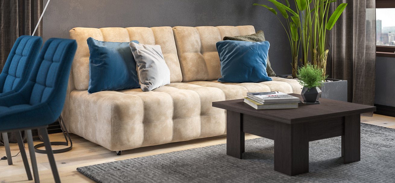 Диван BOSS 2.0 MINI велюр Alkantara пепел