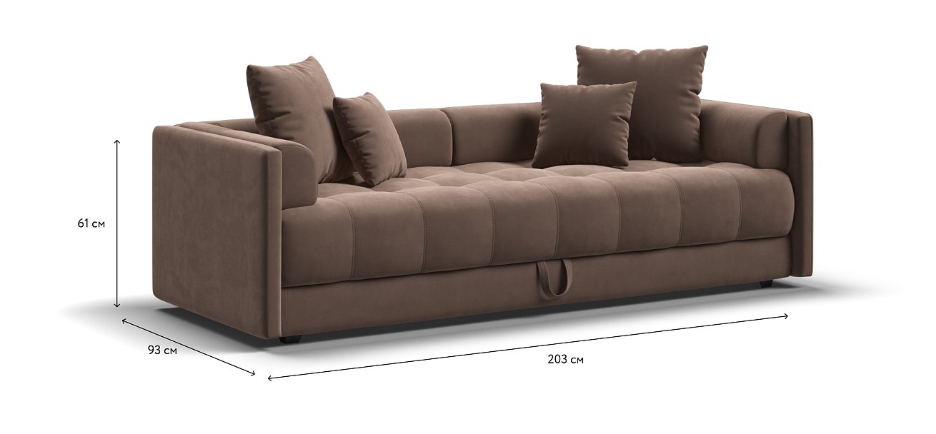 Тахта BOSS велюр Monolit мокко