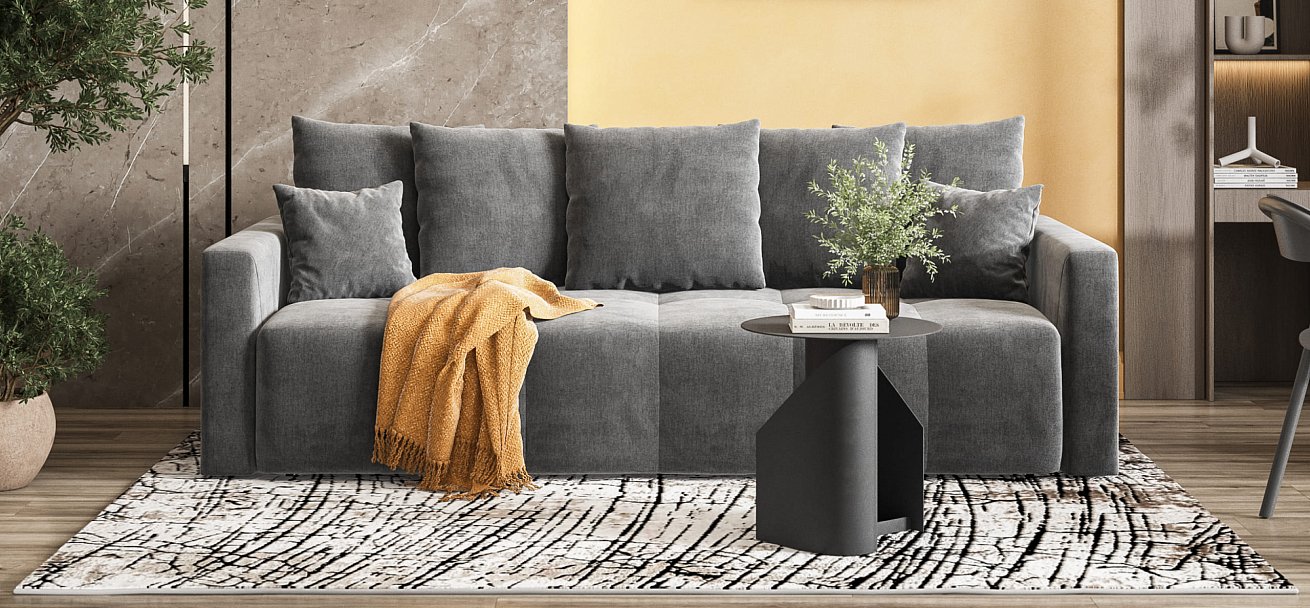 Диван BOSS TREND Велюр Monolit серый