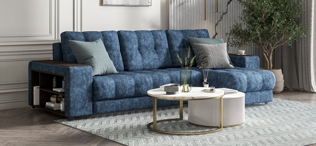 Угловой диван BOSS 3.0 XL Велюр Royal топаз NEW