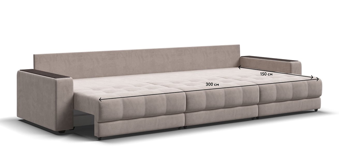 Диван BOSS GRAND Велюр Monolit латте