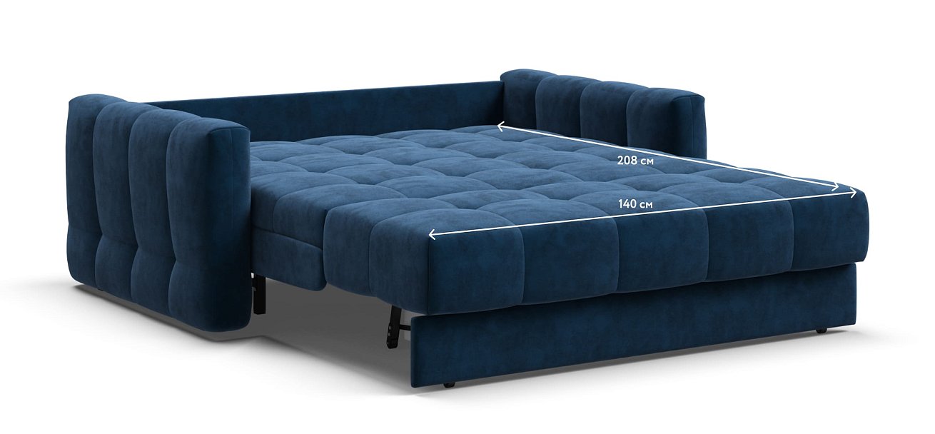 Диван BOSS Sleep 140 велюр Monolit синий