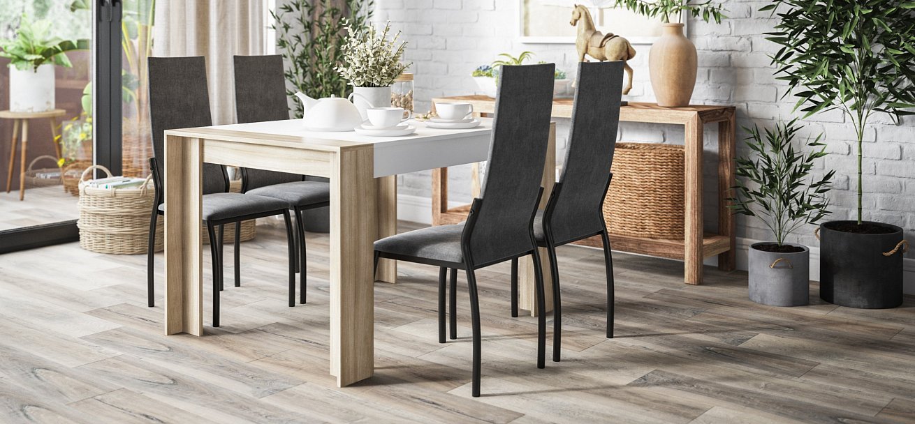 Стул АСТИ NEW 2 шт. велюр Monolit серый К., черный