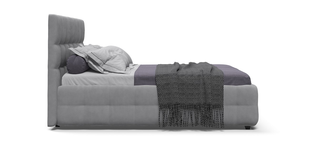 Кровать Босс 160*200 Про велюр Monolit сталь