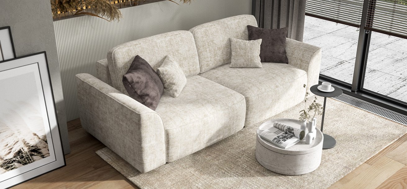 Диван KING SE шенилл IQ кварц