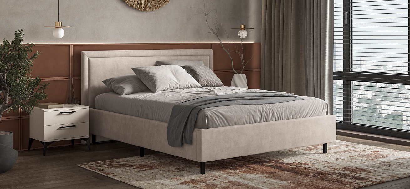 Кровать Фрея 160*200 Слим MONOLIT Латте