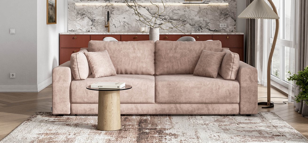 Диван Босс Прайм Велюр Royal пион