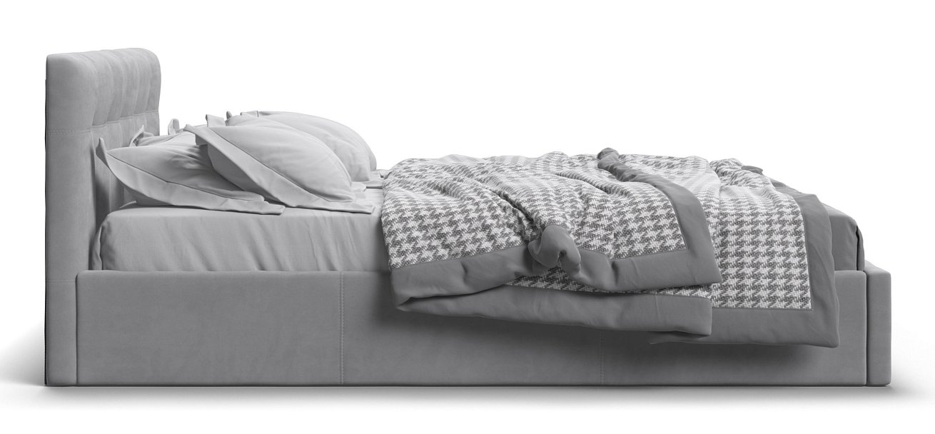 Кровать Белла 140*200 велюр Monolit сталь