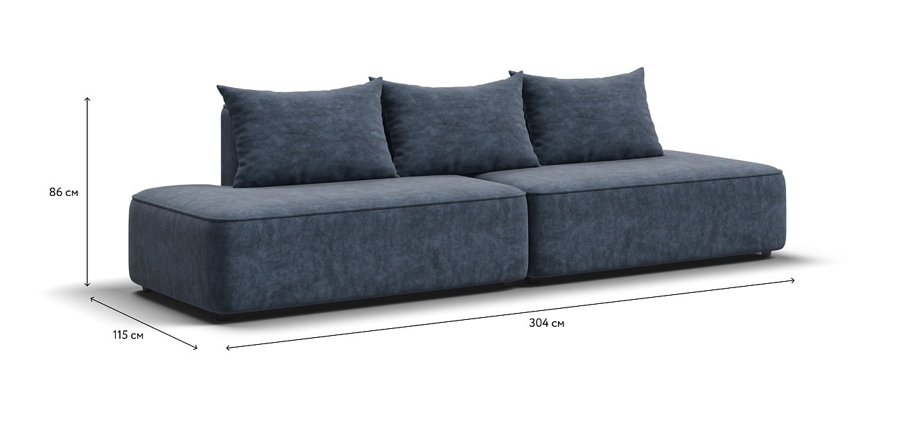 Диван KING TWIN Велюр ROYAL топаз NEW