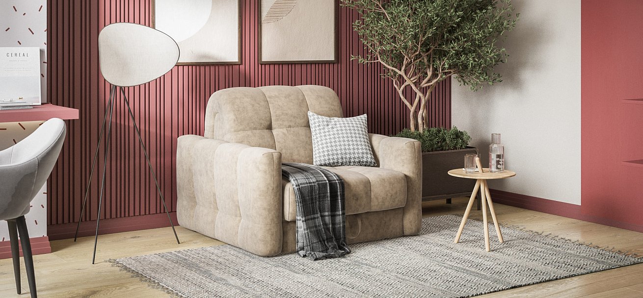 Кресло-кровать BOSS Sleep Велюр Роял тауп