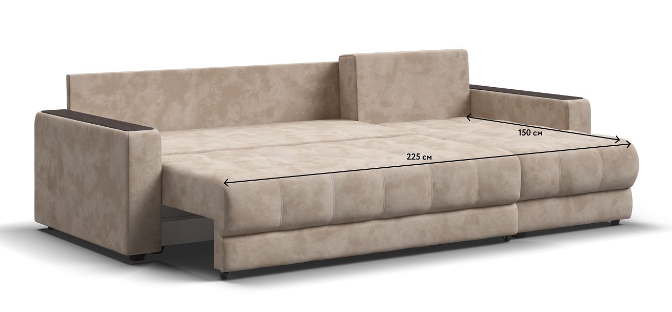 Угловой диван BOSS 3.0 Classic XL велюр Alkantara пепел