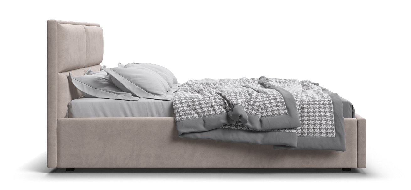 Кровать MILA 160 велюр Monolit латте