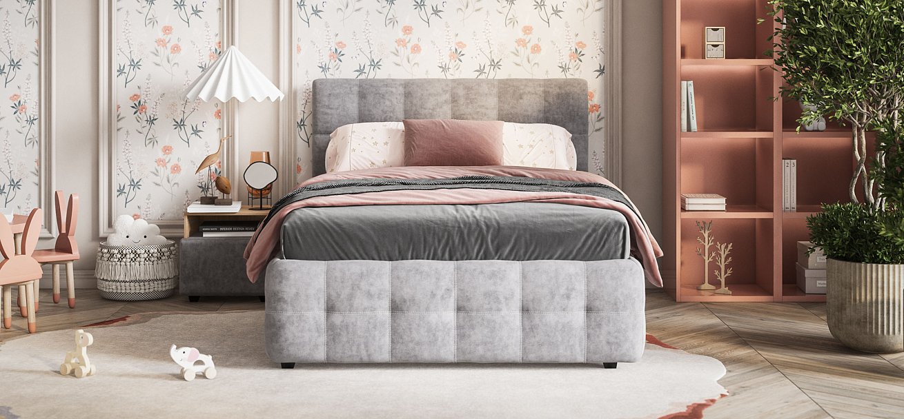 Кровать Босс 140*200 Про Велюр Роял агат