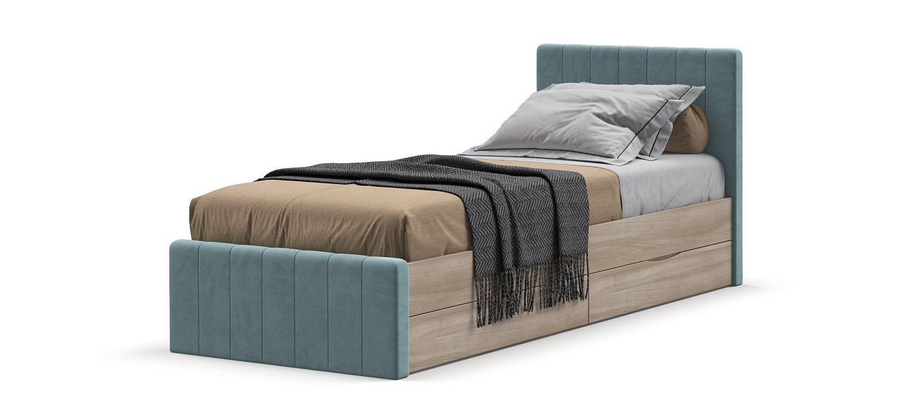 Кровать ЛОФТ Мини Сонома, MONOLIT аква