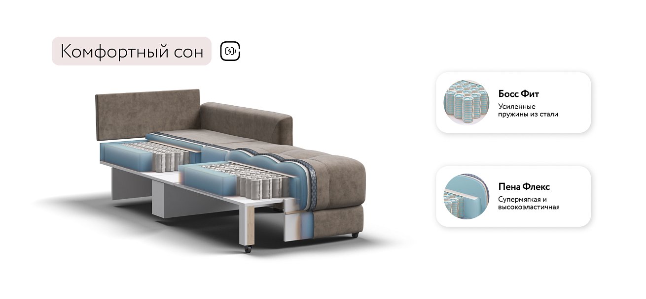 Кресло-кровать BOSS LOFT Велюр Роял тауп