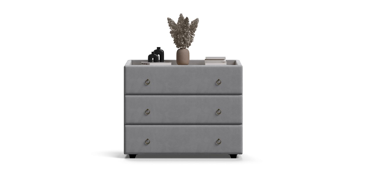 Комод BOSS Classic велюр MONOLIT Сталь, Орех Селект