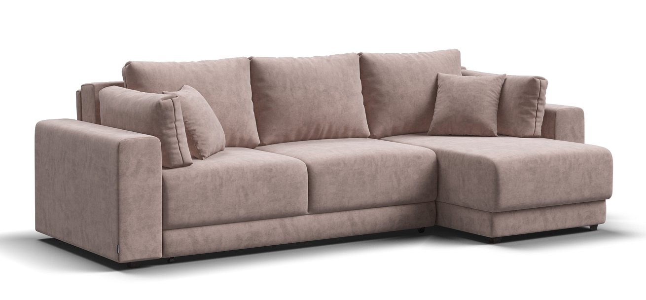 Угловой диван Босс Прайм ХЛ Велюр Royal пион