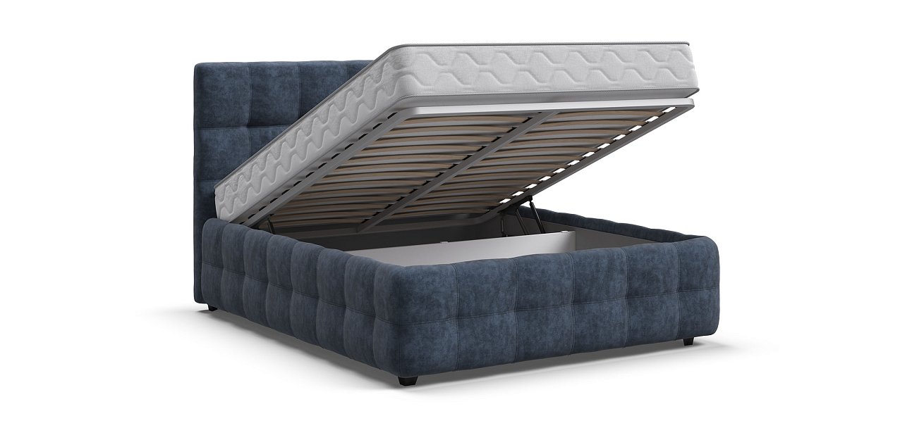 Кровать Босс 140*200 Про Велюр Royal топаз NEW